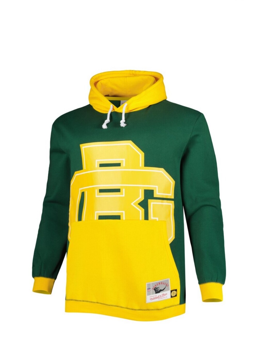 New Green Bay Packers Mitchell & Ness Big & Tall Big Face Pullover Hoodie